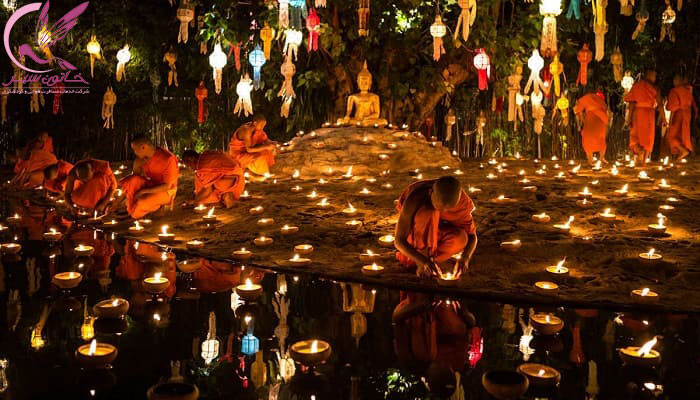 آیین بودا فستیوال چراغ های چین